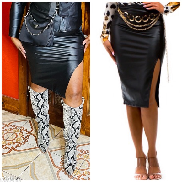 Faux leather skirt - Picture 2 of 5